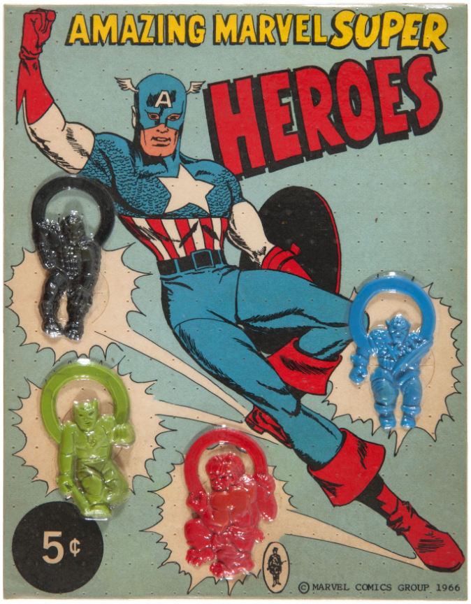 marvel super heroes flexi-rings store card