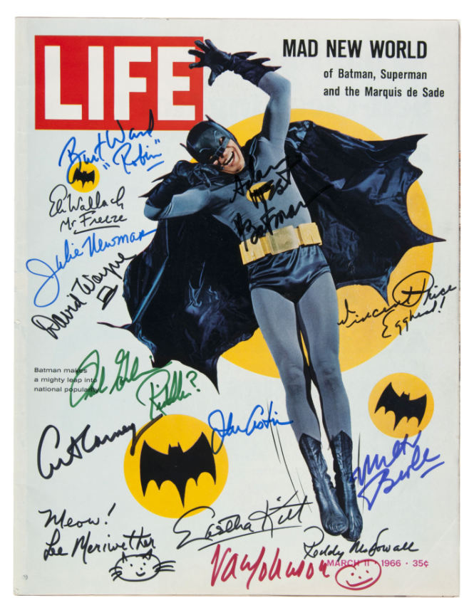 batman signed life magazine