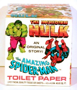 Marvelmania hulk spiderman toilet paper