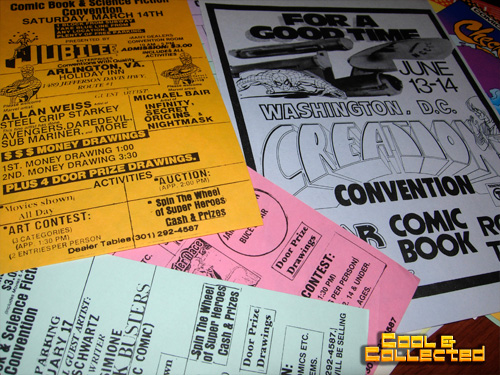 vintage comic book convention flyers