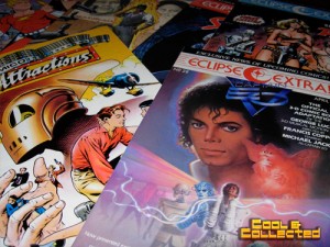 vintage eclipse comic book flyers