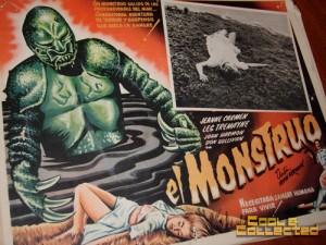 vintage mexican monster movie lobby card