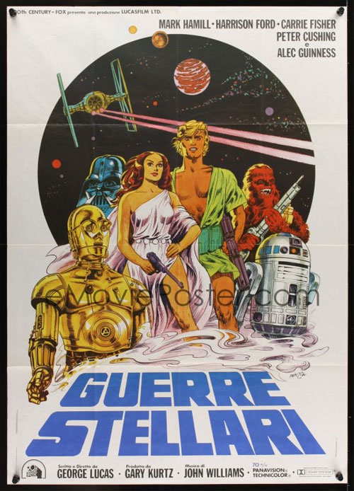 Vintage Italian Star Wars poster