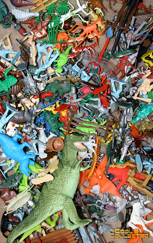 dinosaurs and plastic toys