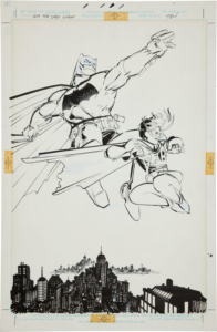 original Frank Miller Dark Knight illustration