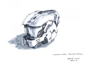 halo master chief helmet - concept art