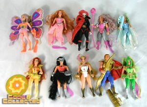 collection of vintage she-ra action figures (He-Man Masters of the Universe-MOTU)