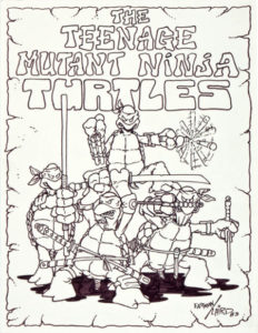 Teenage Mutant Ninja Turtles - tmnt - Kevin Eastman first-ever art illustration