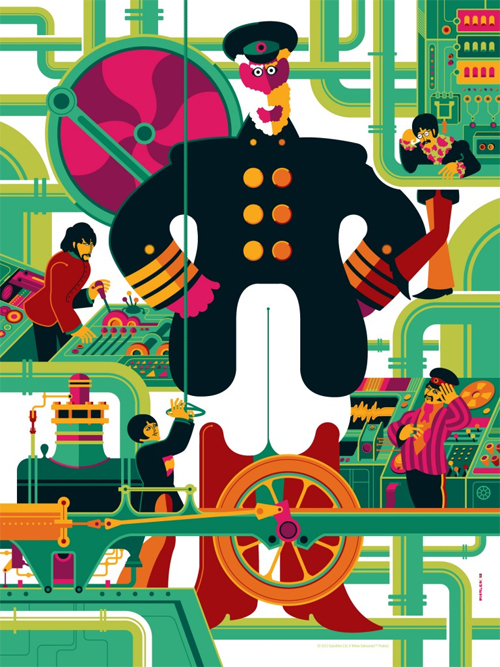 Beatles Yellow Submarine posters by Tom Whalen 