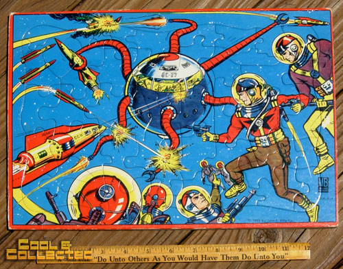 Vintage Buck Rogers frame tray puzzle - John F. Dille 1952