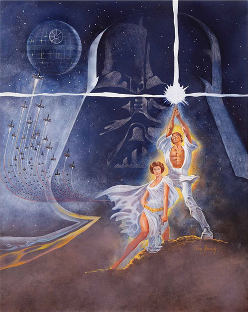 star wars movie poster concept art painting