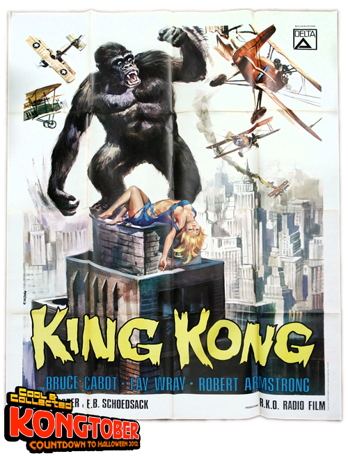 large vintage king kong italian movie poster 