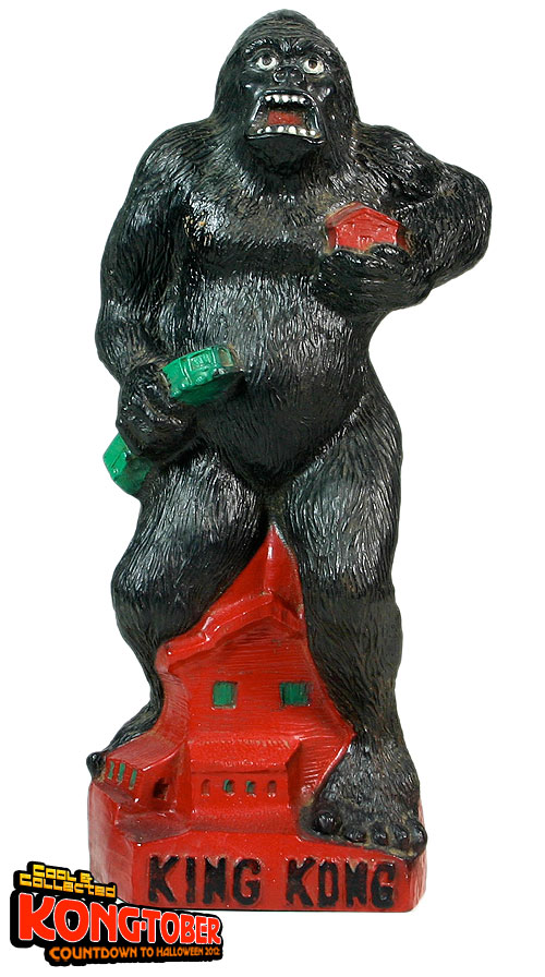 King Kong Gorilla Bank White Fangs Red Yes Plastic Bank Stands 17” Inches Tall 