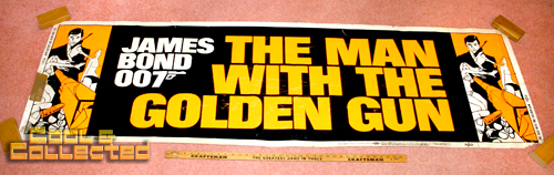 vintage rare -james bond the man with the golden gun movie poster banner