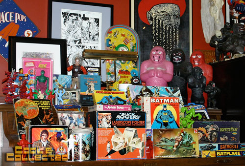 vintage toy collection shelf