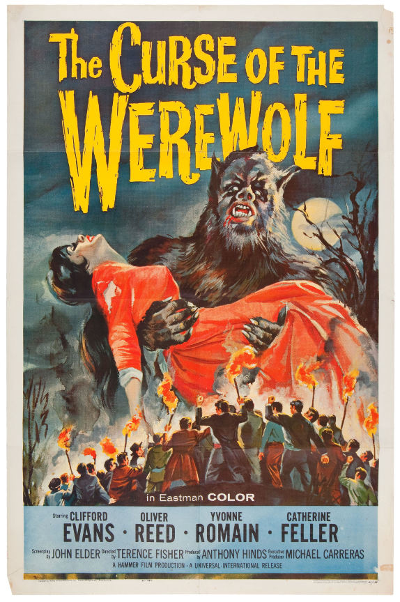 curse of the werewolf movie poster