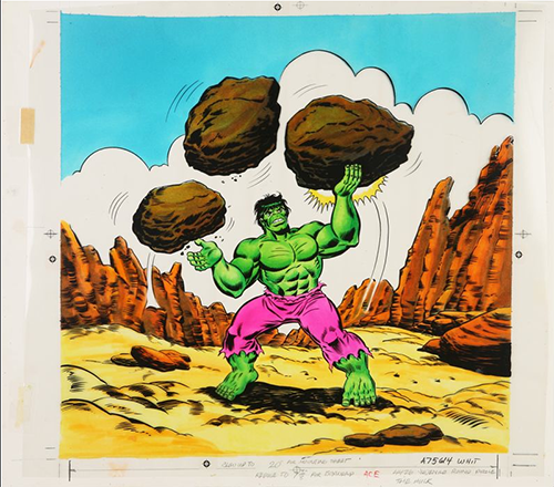 hulk puzzle original art 