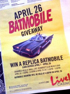 free batmobile giveaway