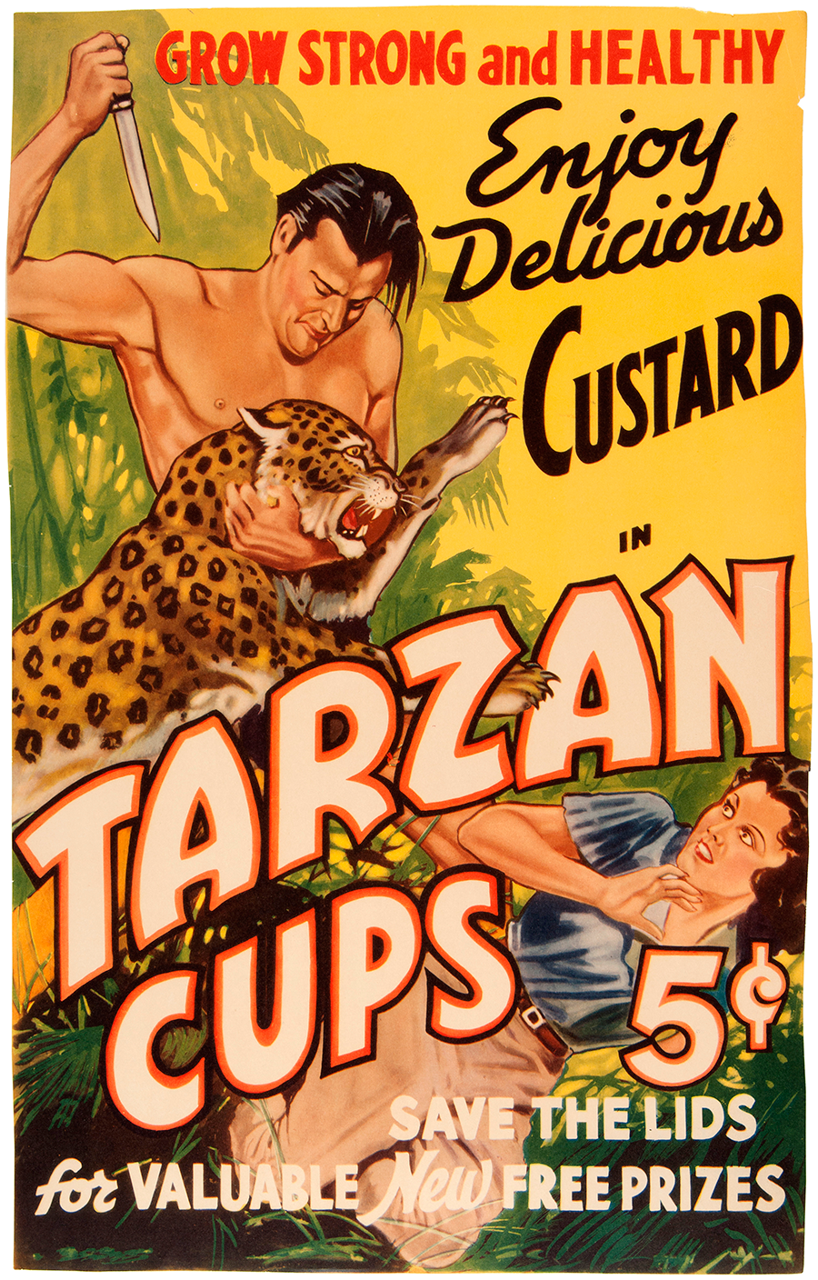 tarzan custard cups poster